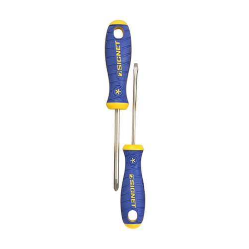 זוג מברגים שטוח 6-100 PH2-100 בבליסטר-SIGNET