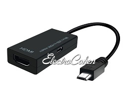 מתאם MICRO USB זכר ל-HDMI נקבה כבל מתאם MHL