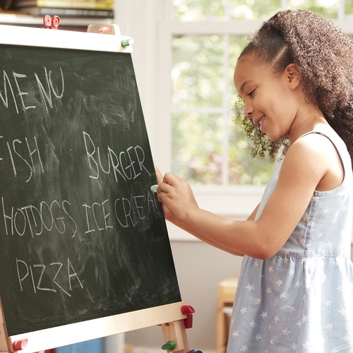 לוח ציור מפואר לטוש מחיק / גיר / נייר עם 2 מדפים ניתנים להסרה 