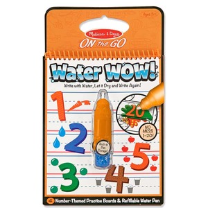 חוברת צביעה רב פעמית טוש מים 4 דפים - מספרים