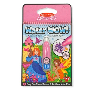 חוברת צביעה רב פעמית טוש מים 4 דפים - פיות