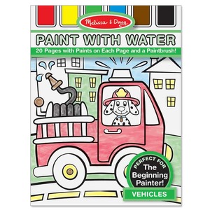 חוברת צביעה עם מים כלי רכב