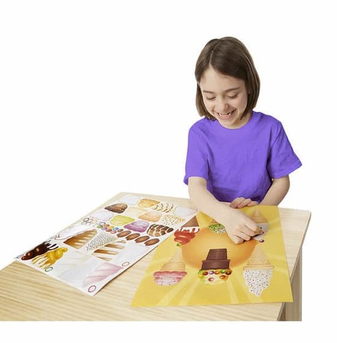 חוברת מדבקות 16 דפי יצירה ו 500 מדבקות - קינוחים ופינוקים