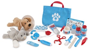 ערכת רופא וטרינר עם בובות ואביזרים 24 חלקים