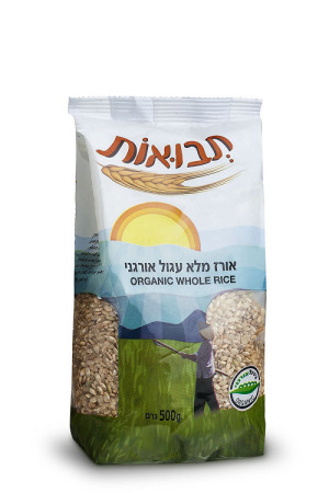 אורז עגול מלא אורגני 500 גרם