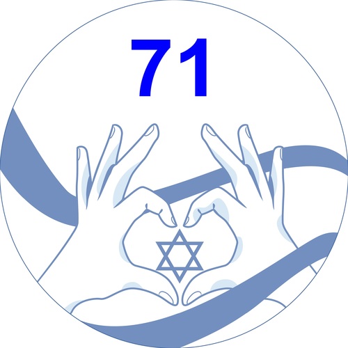 מדבקות עגולות קטנות למיתוג אישי ליום העצמאות 24 יח' 