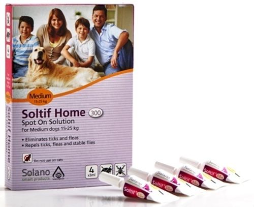 טיפות נגד פרעושים וקרציות Soltip Home M לכלבים 15-25 ק