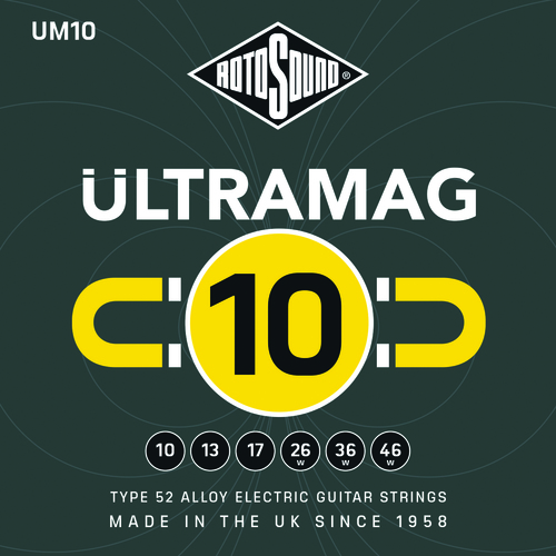 סט מיתרים 0.10 לחשמלית ROTOSOUND ULTRAMAG 10 GAUGE