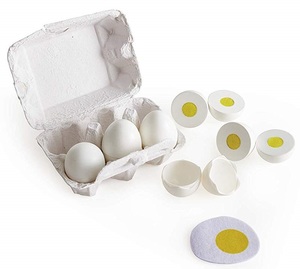 קרטון ביצי משחק 6 חלקים נחתכות לשניים