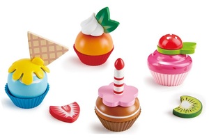 ערכת משחק באוכל - קאפקייקס 18 חלקים