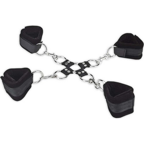 אזיקי ידיים ורגליים איכותיים מבד   Lux Fetish Hogtie set
