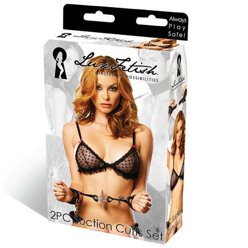 אזיקי ואקום איכותיים מבד לידיים Lux Fetish - Suction Cuffs