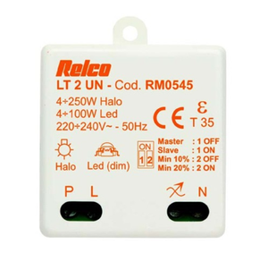 דימר נסתר פנימי ללדים 4W-100W + לחצן מתאים RELCO ITALY
