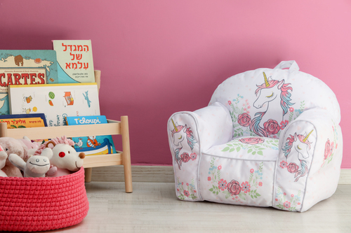 ספונית ממותגת לילדים דגם- חד קרן לבן 