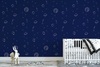 טפט מעוצב לחדר ילדים עם דבק במידה 65/300 ס"מ - חלל רקע כחול
