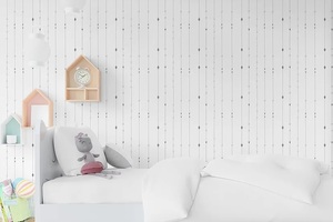 טפט מעוצב לחדר ילדים עם דבק במידה 65/300 ס"מ - חיצים ומעוינים אפורים