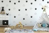 טפט מעוצב לחדר ילדים עם דבק במידה 65/300 ס"מ - חתולים שחור לבן