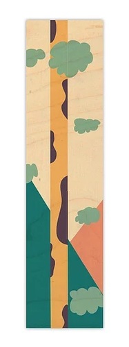 מד גובה מעוצב לחדר ילדים מעץ - ג'ירף טורקיז