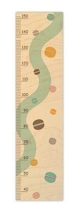 מד גובה מעוצב לחדר ילדים מעץ - מקרונים
