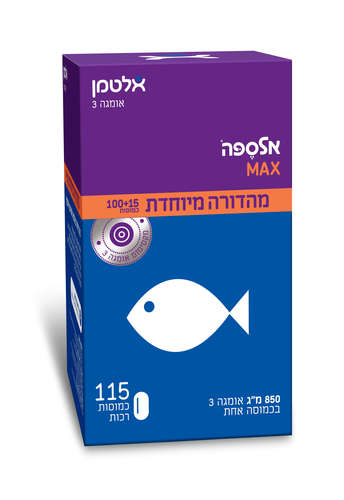אומגה 3 צמחי שמן פשתן 90 כמוסות אלטמן Omega 3 Flaxseed Oil 90 caps Altman