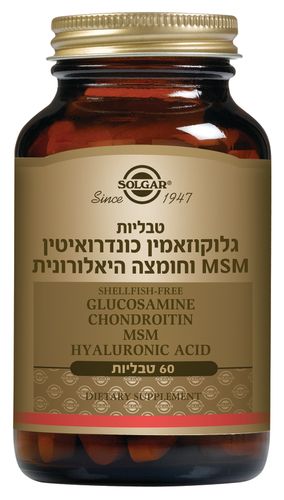 גלוקוזאמין כונדרואיטין MSM וחומצה היאלורונית