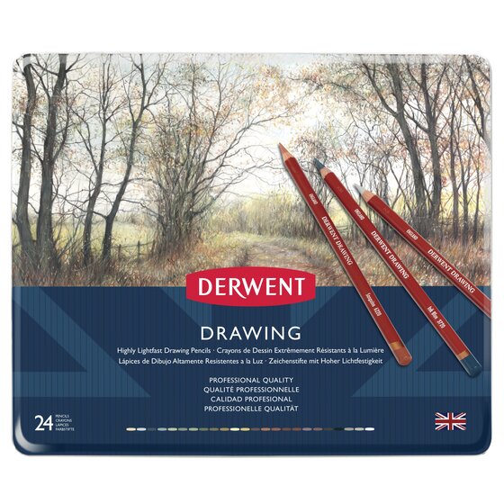 סט 24 עפרונות DERWENT DRAWING