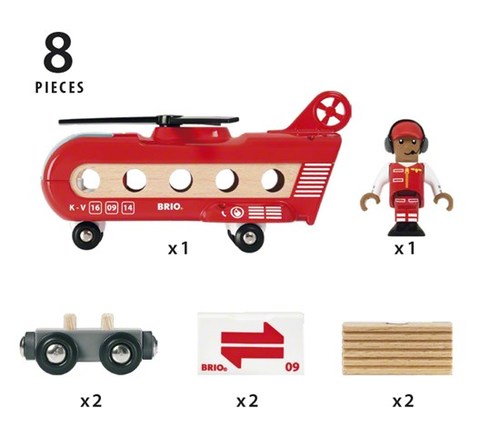 מסוק תובלה עם רכבי מטען 8 חלקים 33886