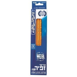 עיפרון + מחק HB2 - קופסה 12 יח' זפיר
