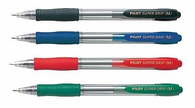 עט פיילוט PILOT לחצן סופרגריפ M - צבעים לבחירה