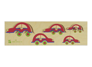 פאזל הכרת גדלים מעץ - מכוניות