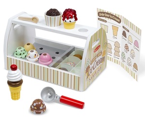 דוכן גלידה מעץ לילדים 28 חלקים