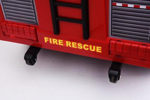 כבאית ממונעת 12V עם שלט, אפקטים, אורות ומטף משפריץ מים