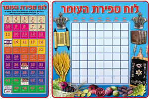 פלקט למינציה לוח ספירת העומר לילדים