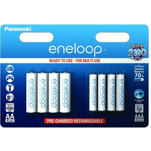 ENELOOP AAX4 1900 mAh + AAAX4 750 mAh