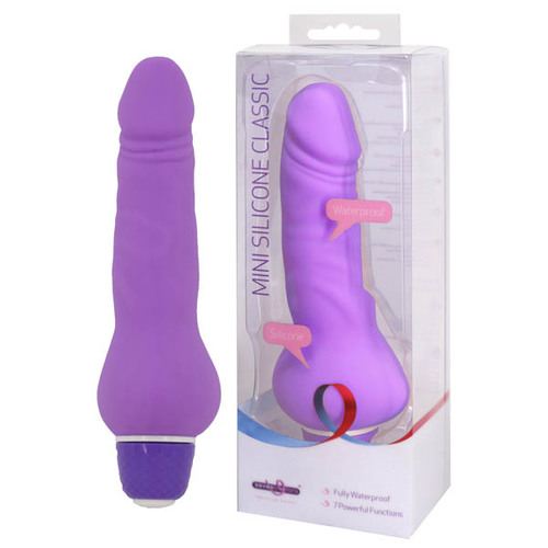 ויברטור מיני מסיליקון  לחדירה Seven Creations - Mini Silicone Classic