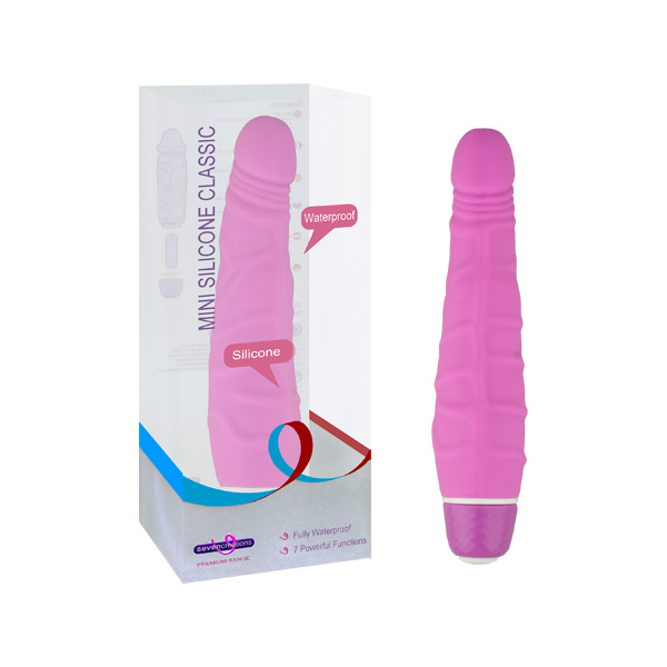 ויברטור מיני מסיליקון  לחדירה Seven Creations - Mini Silicone Classic