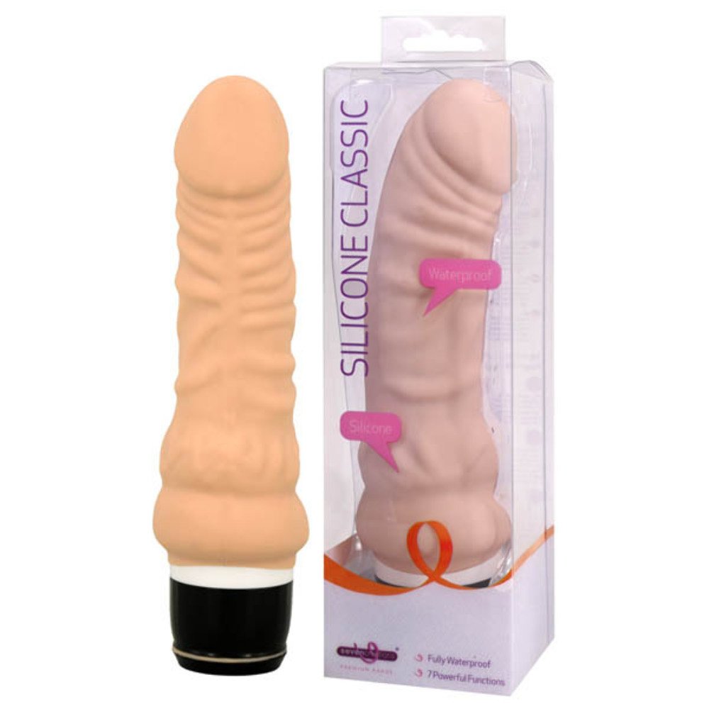 ויברטור מיני מסיליקון  לחדירה Seven Creations - Mini Silicone Classic