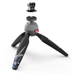 חצובה שולחנית PIXI עם מתאם למצלמת MANFROTTO GOPRO מנפרוטו