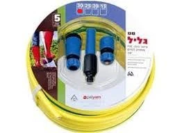 סט גליל להשקיה הצינור 30 מטר בקוטר 1/2" + אקדח אצבע ומחברים מהירים