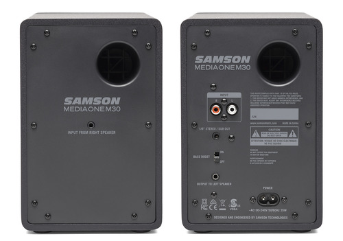 זוג מוניטורים לאולפן SAMSON MediaOne M30 Powered Studio Monitor