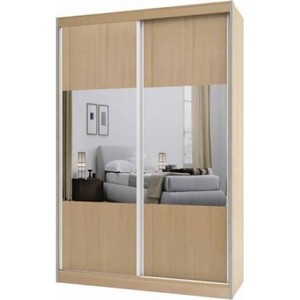 ארון הזזה 2 דלתות משולב מראה 160X240 דגם לוגנו