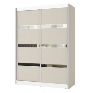 ארון הזזה 160X240 בשילוב פסי מראה דגם נטלי