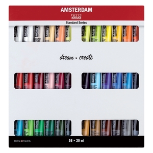 סט 36 צבעי אקריליק AMSTERDAM ROYAL TALENS