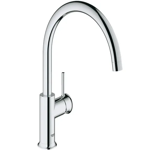 ברז פרח למטבח מבית גרואה דגם 31234000 KITCHEN עם פיה קבועה ובגימור כרום.