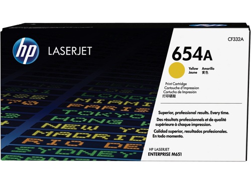 טונר צהוב HP 654A CF332A למדפסות M651 מקורי