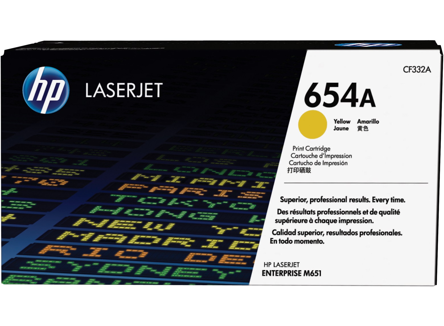 טונר צהוב HP 654A CF332A למדפסות M651 מקורי
