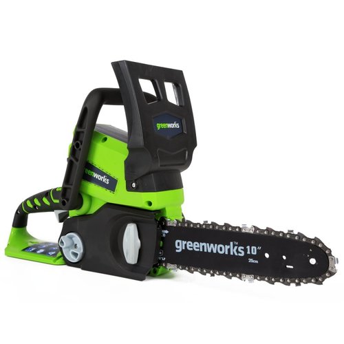 ממשר אספקה טכנית - מסור שרשרת "24V 10 נטען Greenworks גוף בלבד!