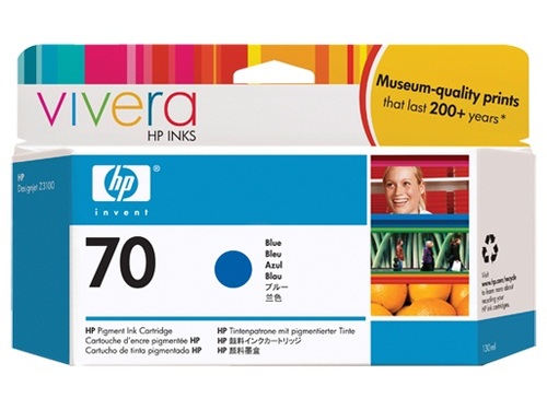 ראש דיו כחול HP 70 130-ml C9458A למדפסות Z3100. Z3200. Z5200. Z2100 מקורי