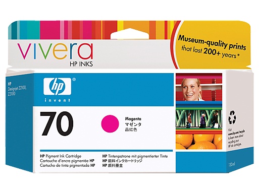 ראש דיו מגנטה HP 70 130-ml C9453A למדפסות Z3100. Z3200. Z5200. Z2100 מקורי