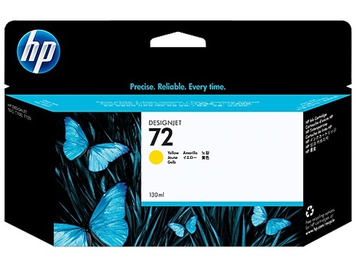 ראש דיו צהוב HP 72 130-ml C9373A למדפסות T1100. T1120. T1200. T2300. T610. T620. T790. T1300 מקורי